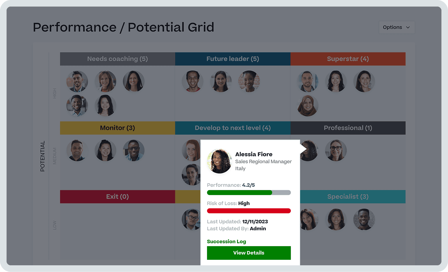 Produkt-Screenshot von Cornerstone-Karrierepfaden und Mobility.